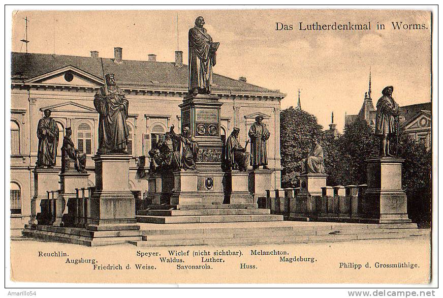 RAR Worms - Lutherdenkmal Um 1910 - Worms