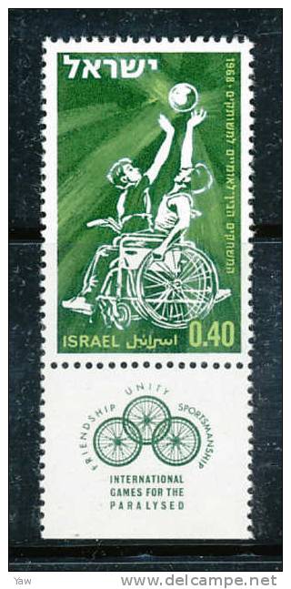 ISRAELE 1968 GARE SPORTIVE PER PARALITICI, MNH** YT 370 - Sport Voor Mindervaliden