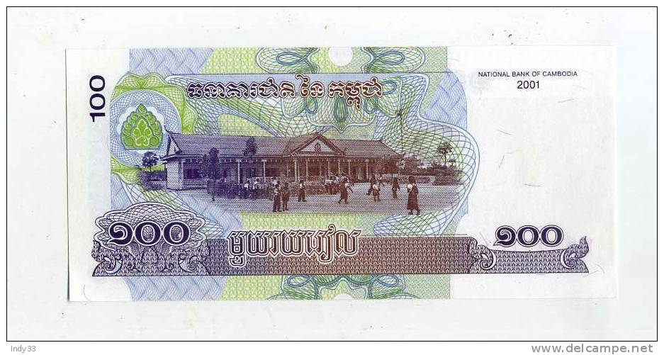 - CAMBODGE . 100 R.  2001 - Cambodge
