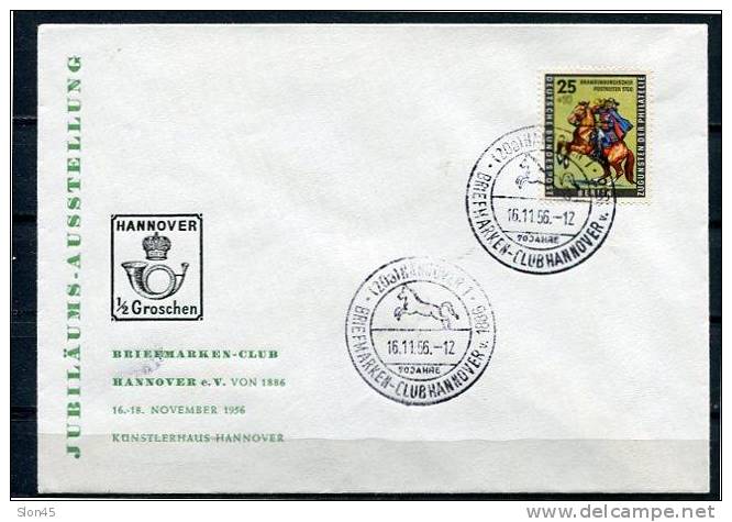 Germany 1956 Cover Berlin Special Cancel Briefmarken Club Used - Lettres & Documents