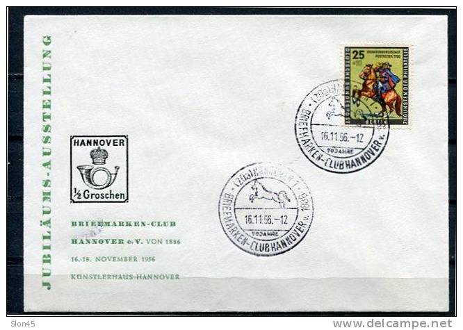 Germany 1956 Cover Berlin Special Cancel Briefmarken Club Used - Covers & Documents
