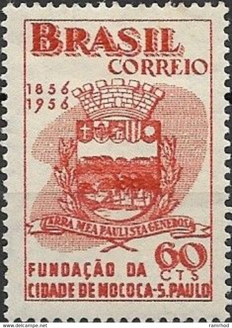 BRAZIL 1956 Centenary Of Mococa, Sao Paulo - 60c - Arms Of Mococa MH - Unused Stamps