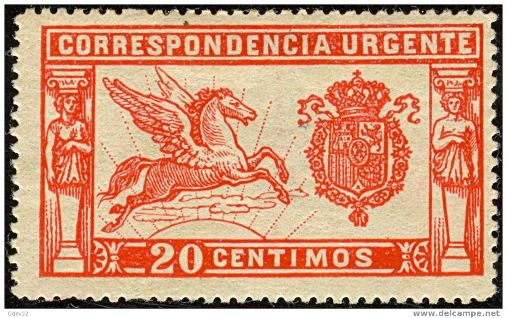 ES256-L2082TU.URGENTE. España.Spain.Espagne.PEGA SO.1905 .(Ed 256*) Con Charnela .LUJO - Correo Urgente