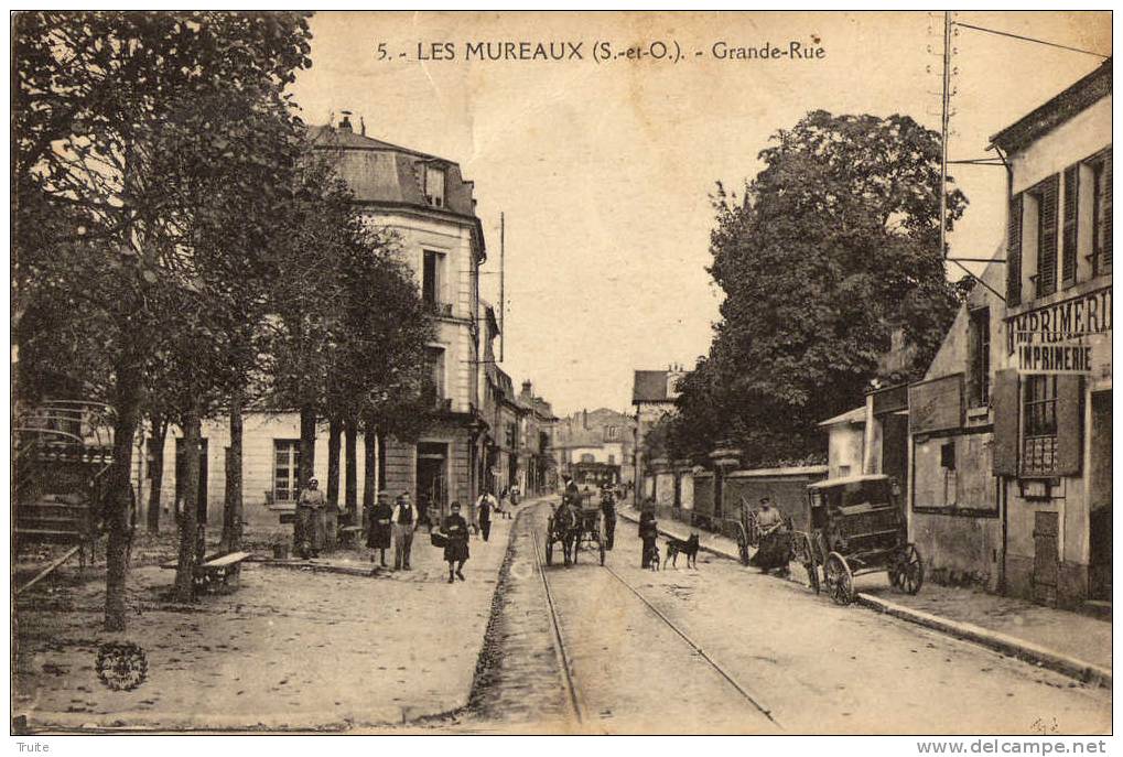 LES MUREAUX GRANDE-RUE IMPRIMERIE  TRES ANIMEE - Les Mureaux