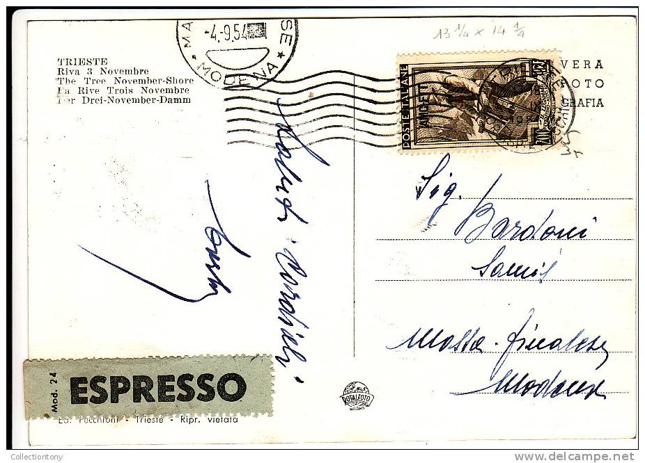 STORIA POSTALE - CARTOLINA CON 200 LIRE - ITALIA AL LAVORO - VALORE CAT. SASS. 425.00 EURO FIRMATO - Marcophilia