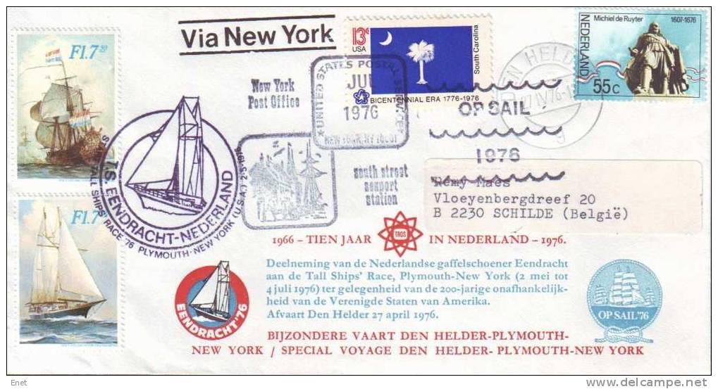 Nederland - USA - SAIL 1976 - Ships Race - Den Helder  Plymouth - Schiffahrt