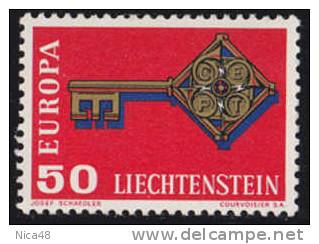 Liechtenstain 1968 Europa 1 Vl  Nuovo - 1968