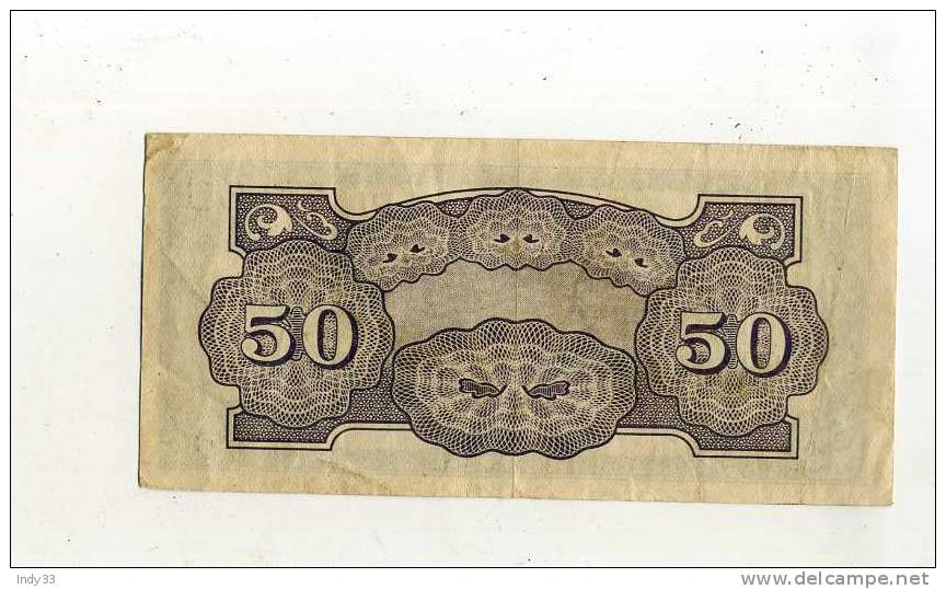 - JAPON . BILLET 50 CENTAVOS . - Japan