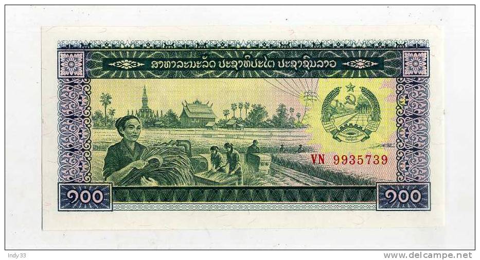 - LAOS . BILLET 100 K. - Laos