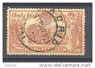 ES264-L3526.España.Spain.   Espagne.  EL QUIJOTE .1905.(Ed 264º)circulado.MATASELLAD O   DE LUJO. - Usados