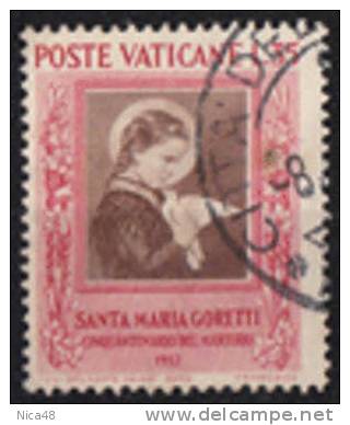 Vaticano 1953 - Cinquantenario Del Martirio Di S. Maria Goretti (Sassone 156) Usato - Oblitérés