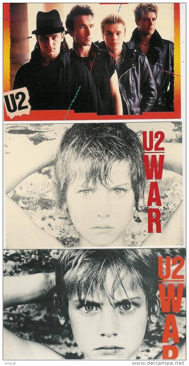 Lot De 12 Cartes Du Groupe U2 - Musique Et Musiciens