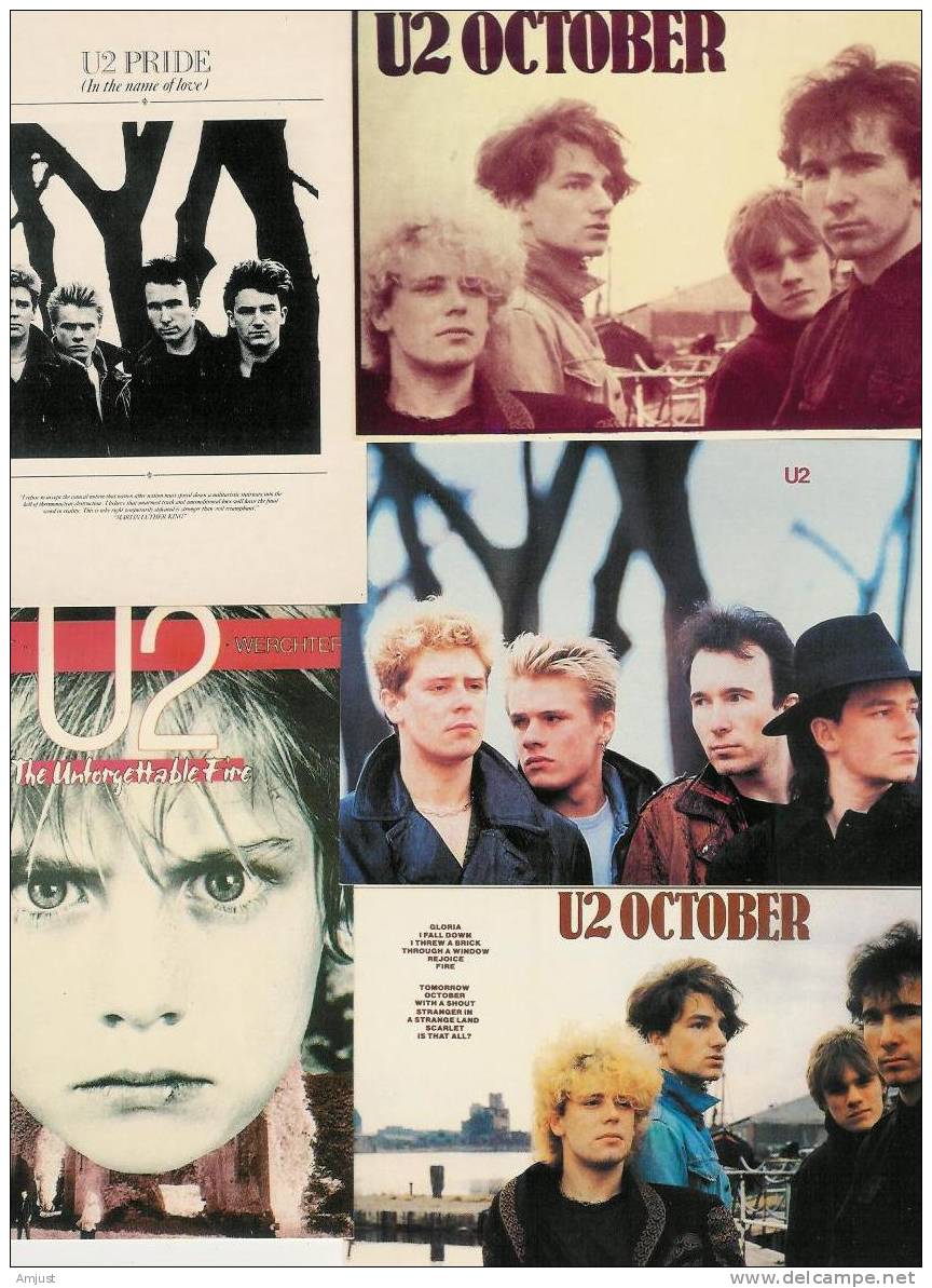 Lot De 12 Cartes Du Groupe U2 - Musique Et Musiciens