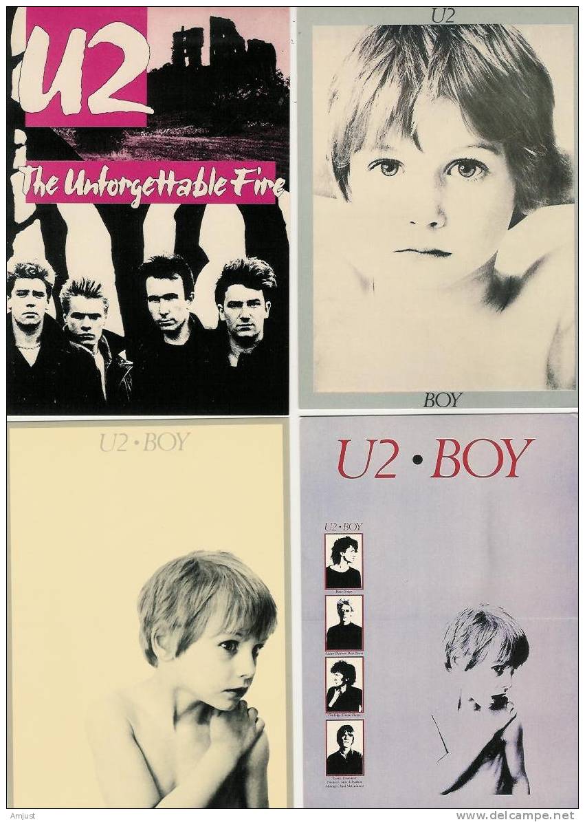 Lot De 12 Cartes Du Groupe U2 - Musique Et Musiciens