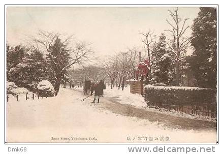 JAPAN - OLD POSTCARD - YOKOHAMA PARK - SNOW SCENE - Yokohama