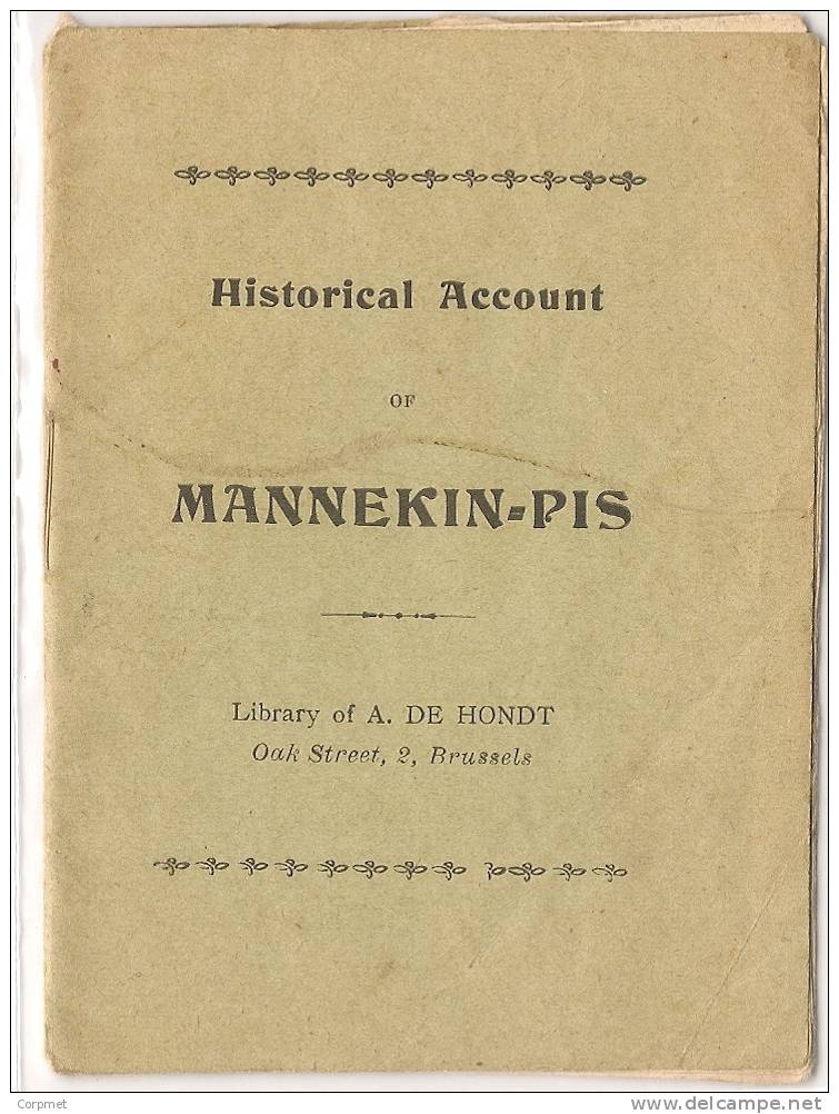 MANNEKIN-PIS - Historical Account Book From The Library Of A. DE HONDT, Brussels - 15 Pages Rustic - Art