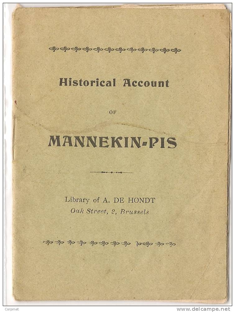 MANNEKIN-PIS - Historical Account Book From The Library Of A. DE HONDT, Brussels - 15 Pages Rustic - Arte