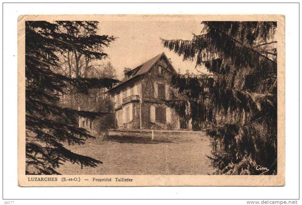 Luzarches Propriete Villa Taillefer Vue Depuis Le Parc Ecrite En 1937 - Luzarches