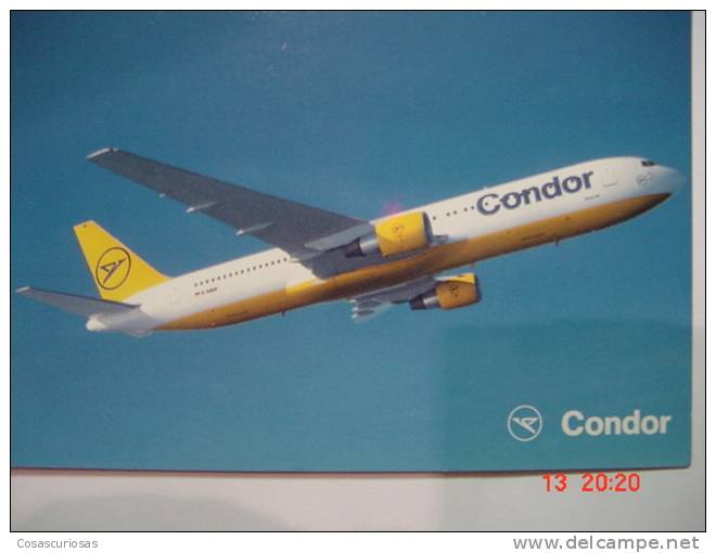 2193 CONDOR BOEING 767 AVION   POSTCARD YEARS 1970 OTHERS IN MY STORE - 1946-....: Moderne