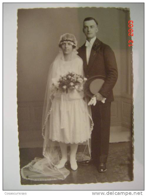 2061 BODA WEDDING MARRIAGE  GERMANY DEUTSCHLAND POSTCARD PHOTO YEARS 1920 OTHERS IN MY STORE - Matrimonios