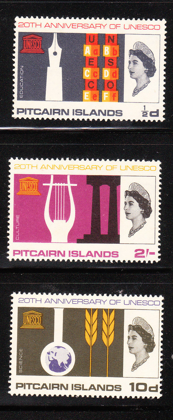 Pitcairn Islands 1966 UNESCO Anniversary Issue Omnibus Mint - Islas De Pitcairn