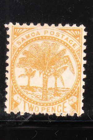 Samoa 1886-1900 Palms 2p Used - Samoa (Staat)