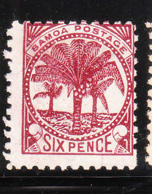 Samoa 1886-1900 Palms 6p Used - Samoa