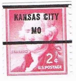 Etats Unis Jefferson Precancel Sc 1055 KANSAS CITY MO - Precancels