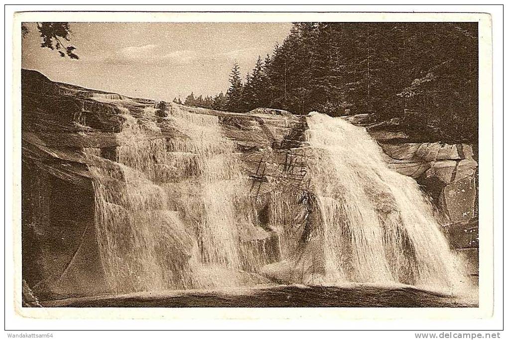 AK 120 Riesegebirge Wasserfall Mummelfall Lichtbild  Von Karl Streer - Boehmen Und Maehren