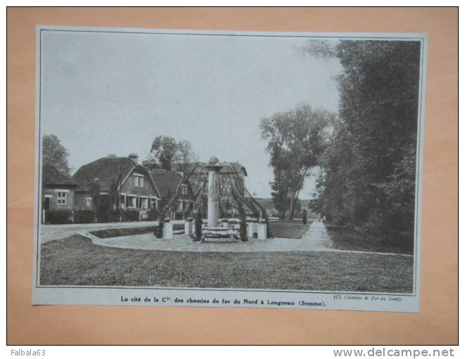 +Photo Extraite Revue- 1932-Cité Chemins De Fer Du Nord à Longueau  Somme - Documents Historiques