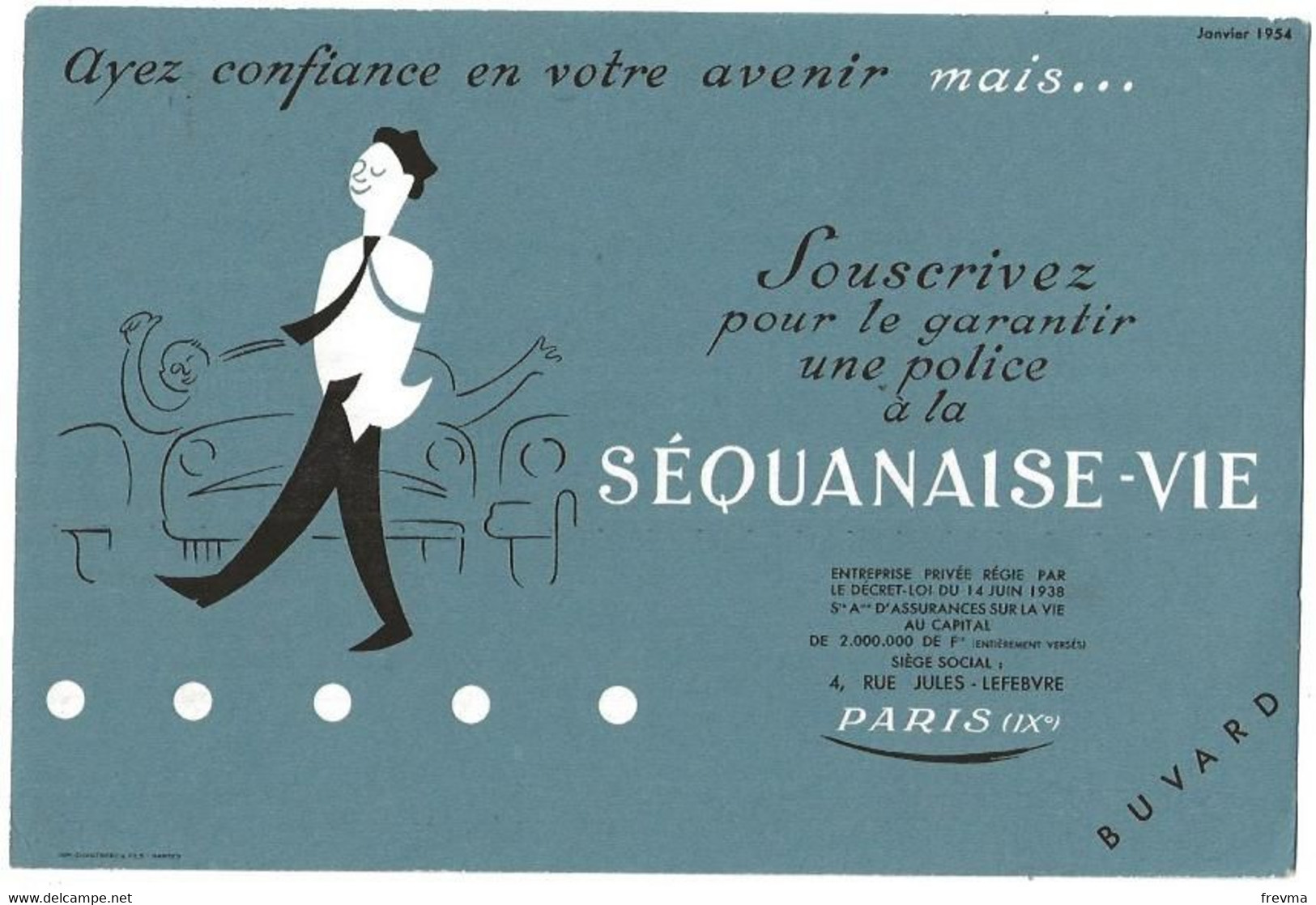 Buvard Sequanaise Vie - Banque & Assurance