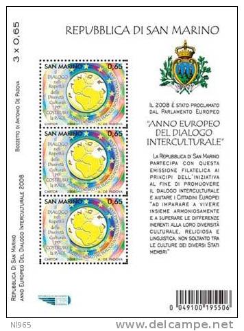 REPUBBLICA DI SAN MARINO - ANNO 2008 - ANNO EUROPEO DEL DIALOGO INTERCULTURALE - ** MNH - Neufs
