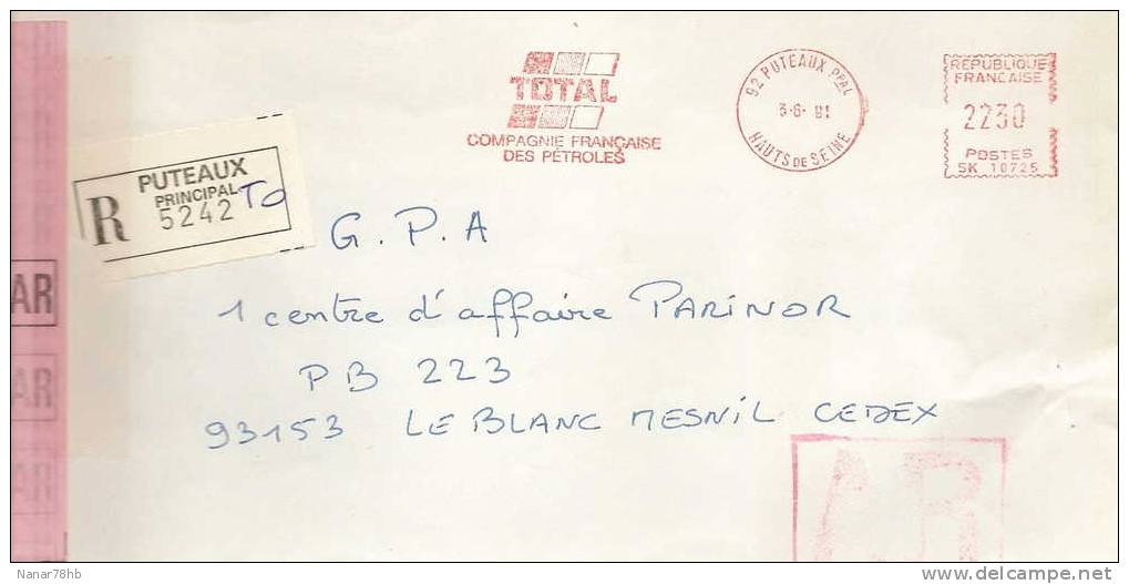 Ema Rouge Total Compagnie Française Des Pétroles à Puteaux (92) (voiture, Essence, Lubrifiant) - Altri (Terra)