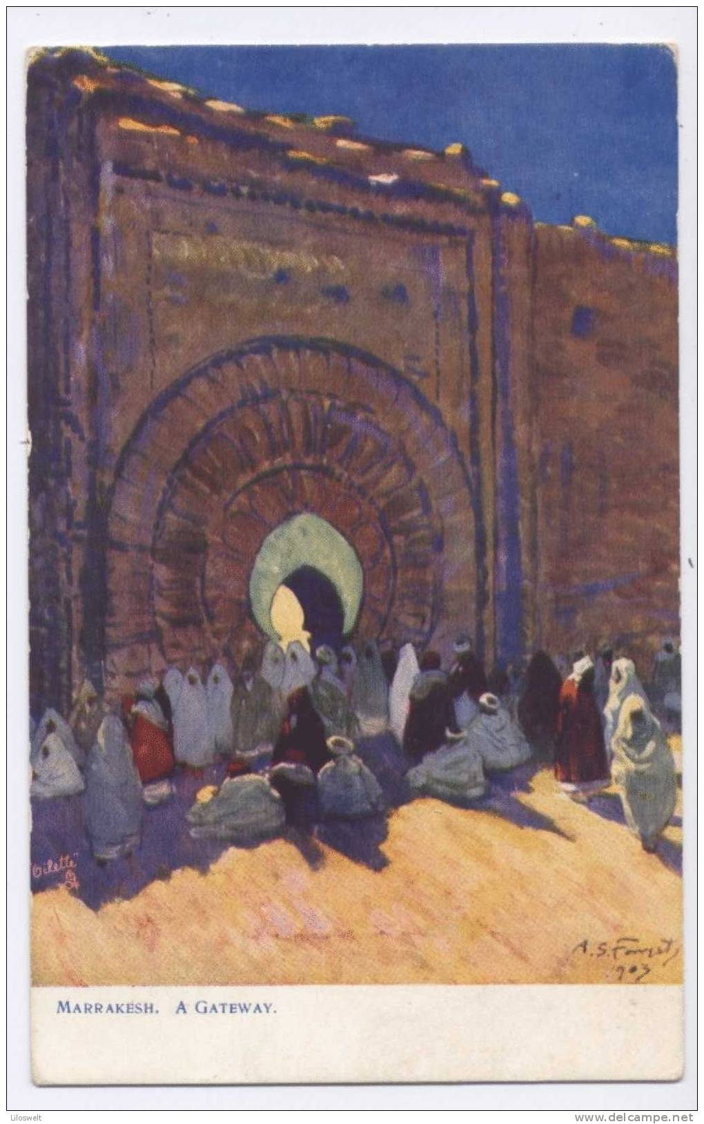 Marocco MARRAKESH A GATEWAY Tuck OILETTE Wide Wide World Postcard 7427 - Tuck, Raphael