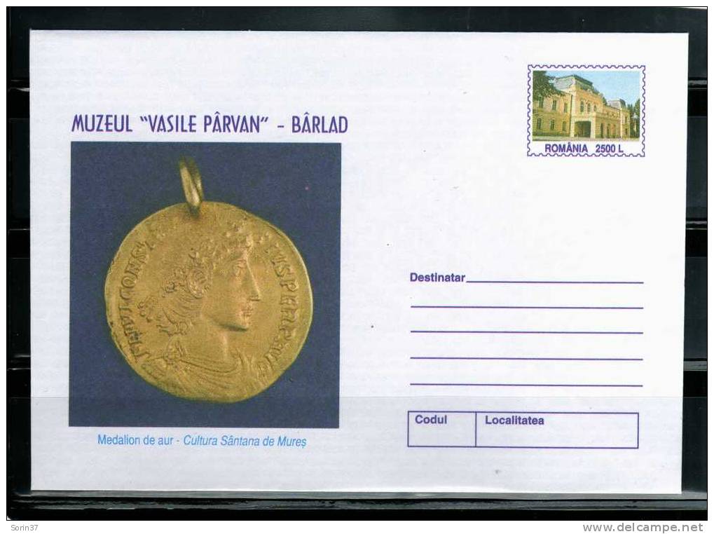 Rumania - Sobre, Entero Postal  Año 2001  Nr. 141  Museo " Vasile Parvan" - Barlad    Nuevo - Enteros Postales