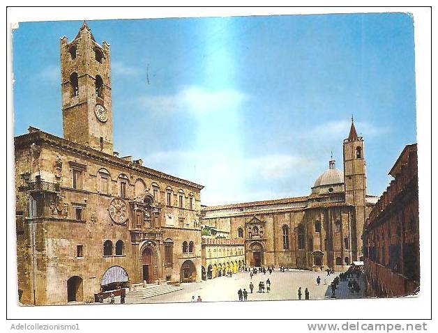 42545)cartolina Illustratoria Ascoli Piceno - Piazza Del Popolo - Ascoli Piceno