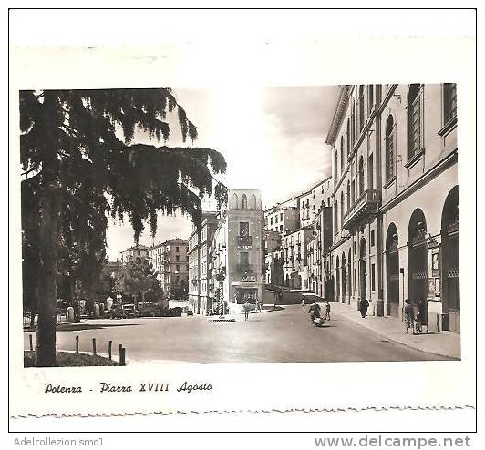 42556)cartolina Illustratoria Potenza - Piazza XVIII° Agosto E Panorama - Potenza