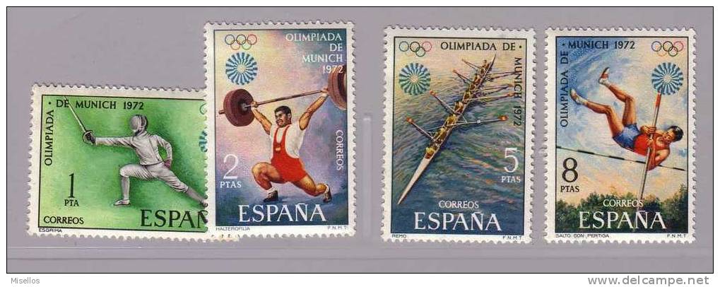 Nº 2098-2101    De 1972  Juegos Olimpicos, Nueva Sin Charnela - Unused Stamps