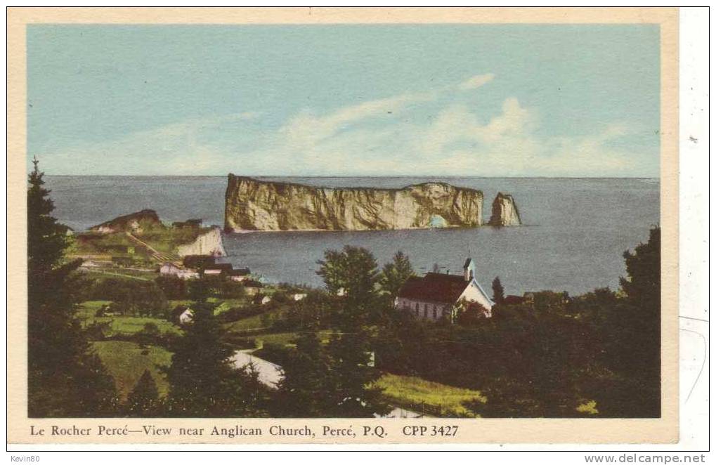 CANADA Le Rocher Percé P. Q. Cpa Couleur - Montmorency Falls