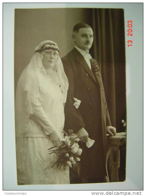 2063 WEDDING BODA MARRIAGE  GERMANY PHOTO POSTCARD YEARS 1920 OTHERS IN MY STORE - Huwelijken