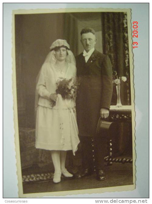 2064 WEDDING BODA MARRIAGE  GERMANY PHOTO POSTCARD YEARS 1920 OTHERS IN MY STORE - Noces