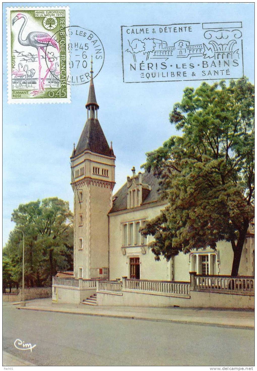 Carte Postale Neris Les Bains Expo Philades Bourbonnais 7 6 1970 - Covers & Documents