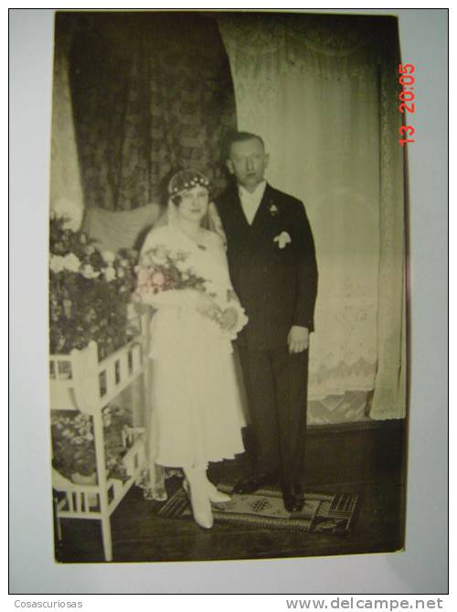 2078 WEDDING BODA MARRIAGE  GERMANY PHOTO POSTCARD YEARS 1920 OTHERS IN MY STORE - Matrimonios