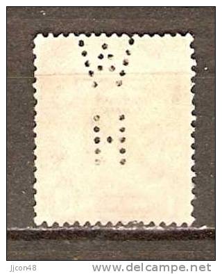 GB 1924-26  KGV  1d (o) SG.419 (wmk Block Cypher) Perfin - Gezähnt (perforiert)