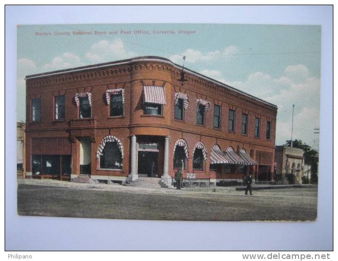 Corvallis  Oregon    Benton County National Bank & Post Office    Circa 1907 - Banks