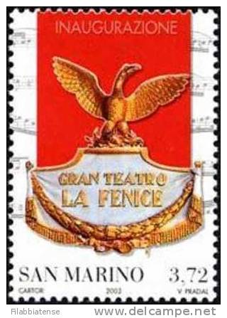 2003 - 1962 La Fenice   ++++++ - Unused Stamps