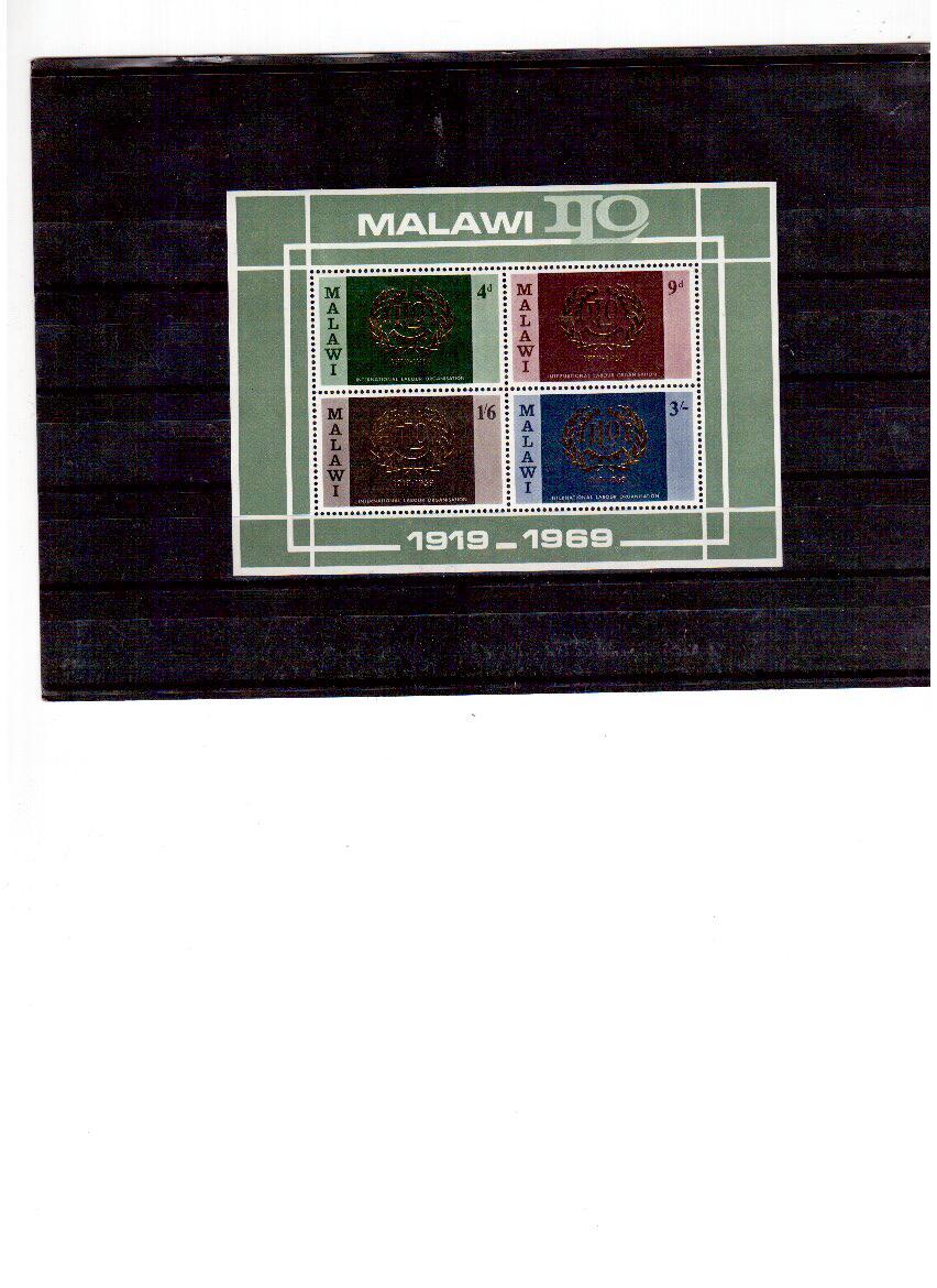 BF245   -  TEMATICA I.L.O. - INT'L LABOUR ORG.  -  MALAWI - FOGLIETTO  Y.T. Nr. 13    NUOVO** - IAO