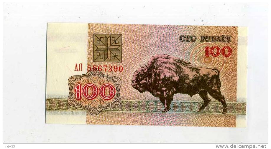 - BELARUS . 100 R. 1992 - Bielorussia