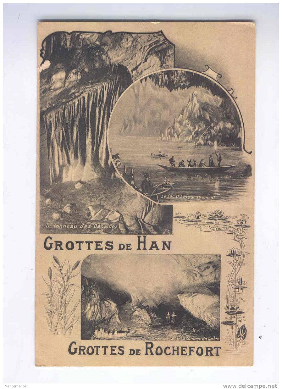 089/15 - BELGIQUE GROTTES - Carte-Vue TP Houyoux PREO BXL 1923 - Grottes De HAN Et ROCHEFORT - Other & Unclassified