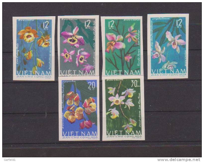 Vietnam 1966 Mi.Nr. 425 / 30 Orchideensatz . Geschnitten - Postfrisch / MNH / (**) - Vietnam